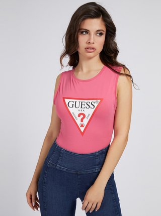 Guess ružové body Triangle Logo