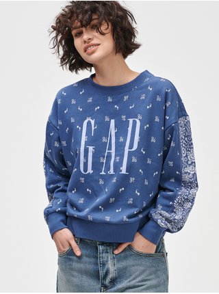 Mikina GAP Logo crewneck sweatshirt Modrá