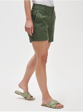 Zelené dámské kraťasy 5 mid rise khaki shorts 