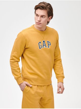 Žlutá pánská mikina GAP Logo crewneck sweatshirt