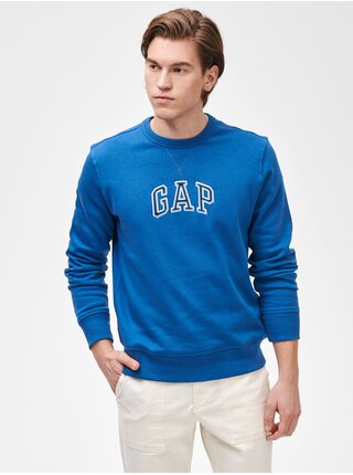 Mikina GAP Logo crewneck sweatshirt Modrá