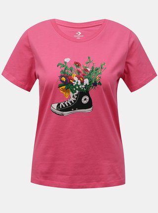Converse ružové tričko Flowers Are Blooming