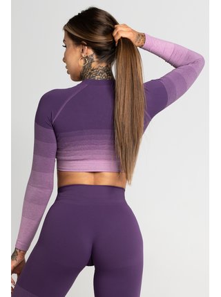 Crop-Top Gym Glamour Violet Ombre