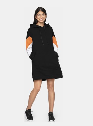 Černé dámské mikinové šaty 4F SUDD224   