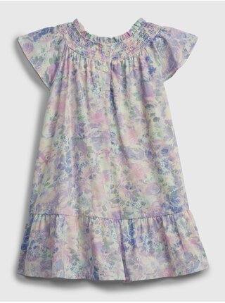 Barevné holčičí dětské šaty floral smocked dress