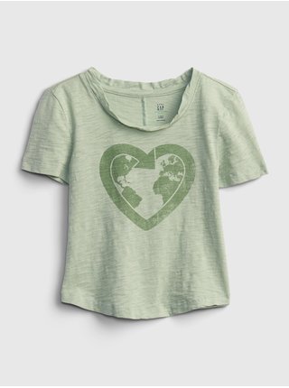 Zelené holčičí dětské tričko gen good graphic t-shirt