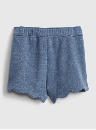 Modré holčičí dětské kraťasy scalloped pull-on shorts