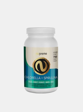 Doplněk stravy Chlorella + Spirulina Nupreme (750 tablet)