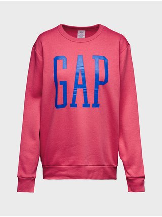 Červená pánská mikina GAP Logo pullover sweatshirt