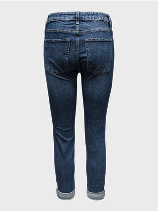 Tmavě modré dámské džíny GAP Mid rise universal slim boyfriend jeans