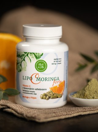 Vitamin C Moringa forte 60 kapslí Herb & Me (420 mg)