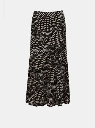 Béžovo-čierna vzorovaná midi sukňa s rozparkom ZOOT Norine