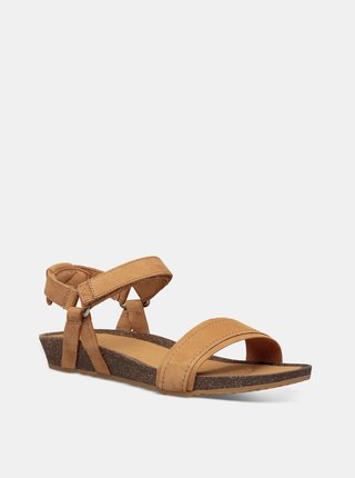 Hnedé dámske kožené sandále Teva