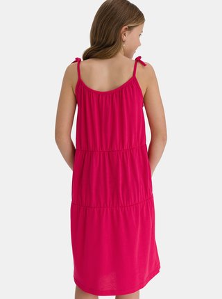 Ružové dievčenské šaty na ramienka SAM 73
