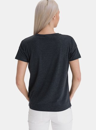 Tmavě šedé dámské tričko s potiskem SAM 73