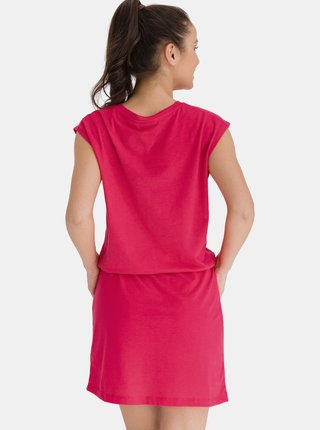 Růžové dámské šaty se zavazováním SAM 73