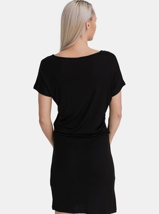 Čierne dámske šaty so zaväzovaním SAM 73