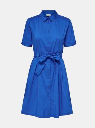 Modré košeľové šaty so zaväzovaním Jacqueline de Yong Millie