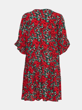 Červené kvetované šaty Jacqueline de Yong Wossi
