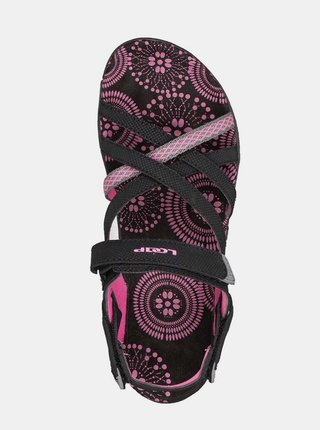 Černé dámské květované sandály LOAP
