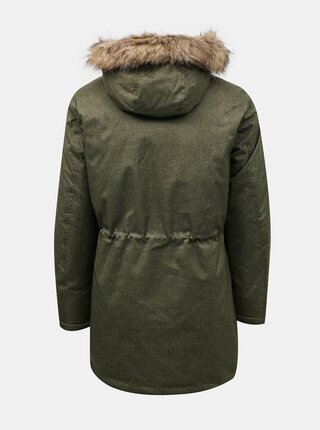 Khaki voděodpudivá zimní parka Jack & Jones Earth