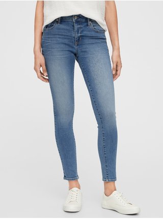 Modré dámské džíny mid rise universal legging jeans