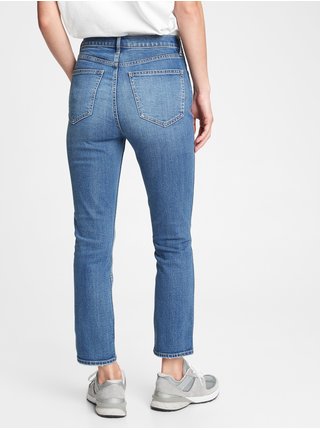 Modré dámské džíny high rise cigarette jeans with secret smoothing pockets with W
