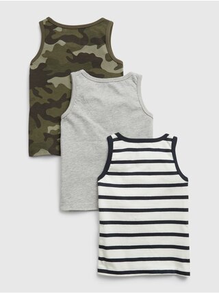 Barevné klučičí dětské tílko 100% organic cotton mix and match tank top, 3 ks