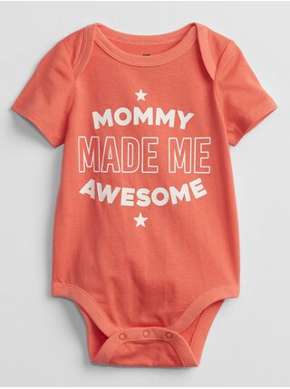 Oranžové klučičí baby body mix and match family bodysuit