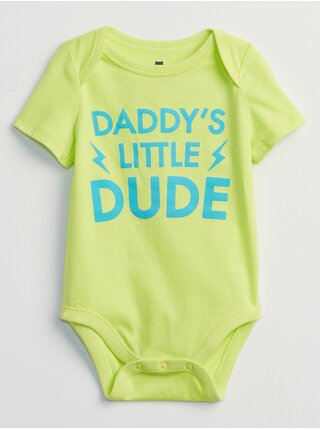 Žluté klučičí baby body mix and match family bodysuit