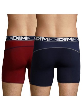 Sada dvou pánských boxerek v modré a červené barvě Dim 3D FLEX AIR 