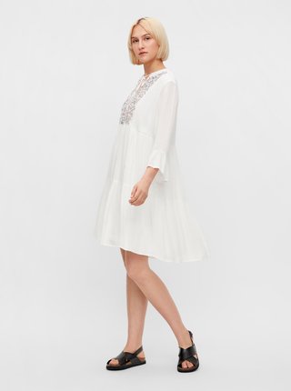 Letné a plážové šaty pre ženy Pieces - biela