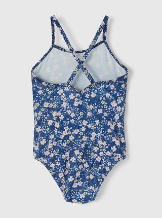 Modré dievčenské kvetované jednodielne plavky name it Felisia