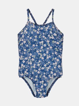 Modré dievčenské kvetované jednodielne plavky name it Felisia