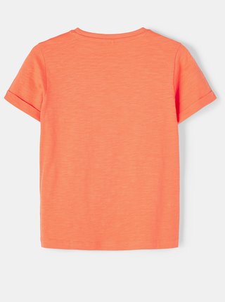Oranžové klučičí tričko s kapsou name it Vincent