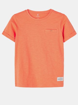 Oranžové klučičí tričko s kapsou name it Vincent