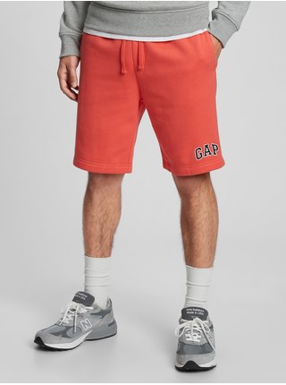 Červené pánské kraťasy GAP Logo 9 shorts in fleece 