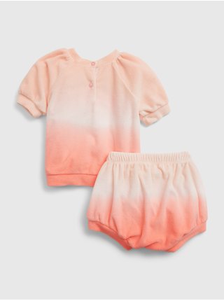 Oranžový holčičí baby set dip-dye outfit set GAP