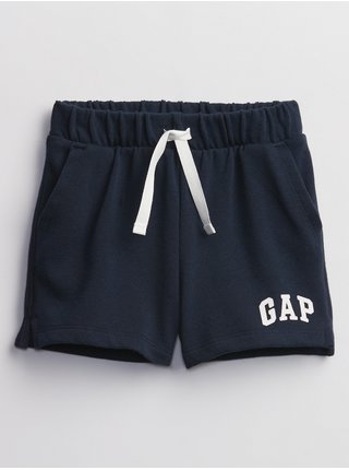 Modré holčičí dětské kraťasy GAP Logo pull-on shorts