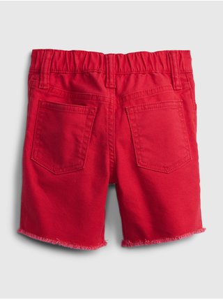 Červené klučičí dětské kraťasy elasticized pull-on denim shorts with stretch GAP