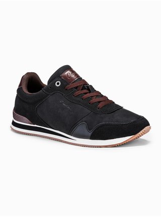 Černé pánské sneakers boty Ombre Clothing T332