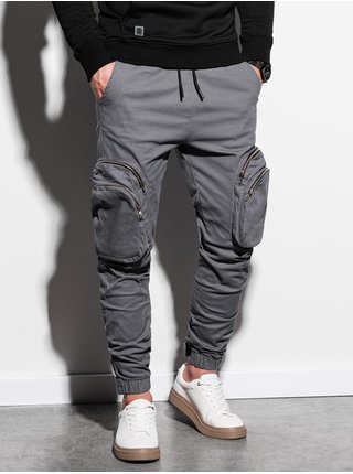 Pánské jogger kalhoty P996 - šedá