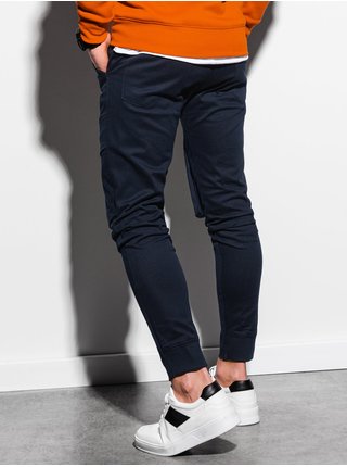 Tmavě modré pánské kapsáčové kalhoty Ombre Clothing  P999