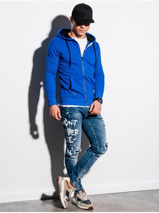 Modrá pánská mikina Ombre Clothing B1223