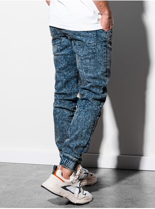 Tmavě modré pánské kalhoty Ombre Clothing P933