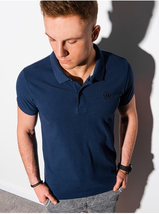 Tmavě modré pánské basic polo tričko Ombre Clothing 