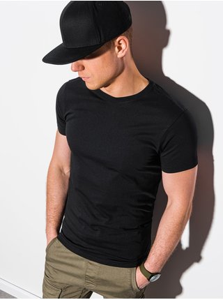 Černé pánské basic tričko Ombre Clothing  S1370 