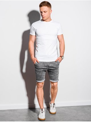 Bílé pánské basic tričko Ombre Clothing  S1370