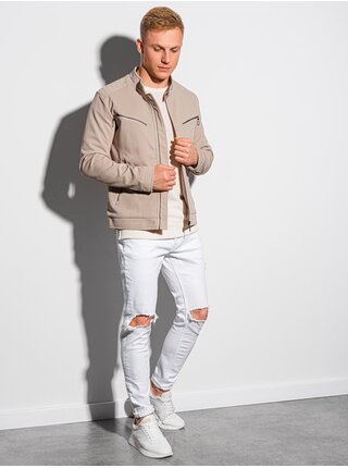 Béžová pánská lehká bunda Ombre Clothing C480