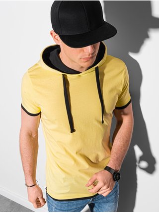Pánske tričko s kapucňou S1376 - žltá